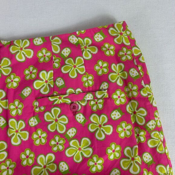 Vintage 80s Lilly Pulitzer Pink Green Dune Buggy Ladybug Mini Skirt Size 8 EUC - Picture 10 of 10